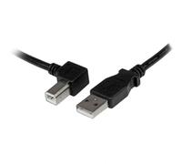 Cavo USB StarTech USBAB3ML 3m USB 2.0 Maschio A-B Nero PVC Angolato Sinistro