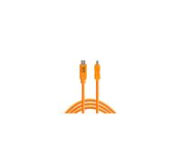 Cavo USB - TETHER TOOLS - TetherPro USB-CMini-B 8-pin 2.0 - 4,6 m - Arancione ad alta visibilità - Dati