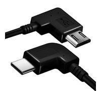 Cavo USB tipo C a micro-USB Carica e Sincronizzazione Angolato 30cm Nero