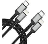 Cavo USB Tipo C Lightning 1M [2Pezzi], Nylon Intrecciato Cavo USB C iPhone Cavetto Type C Lightning PD Power Delivery Compatibile con Apple iPhone 14 13 12 11 Pro Max Xs Xr X 8 7 6 Plus SE