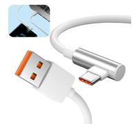 Cavo USB Type-C 1,8M, Ricarica 120W 6A 90 Gradi compatibile per 12 Note 13 Pro 12 11S 13C 12C, Ricarica Rapida compatibile per Xiaomi 14 Ultra 14 13T Pro 13T 13 12 Lite POCO X6 Pro M6 Pro M4 (Bianco)
