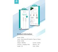Devia Cavo USB Type-C a Type-C DECATC380W 1 m 60W (20V 3A)