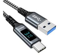 Cavo USB Type-C 2M Cavo USB A a USB C Ricarica Rapida con Display LED Cavo USB Tipo C QC 3.0 & USB 3.0 5Gbps Cavo Tipo C per Samsung S22 Xiaomi Huawei Pixel OnePlus Realme Switch ECC