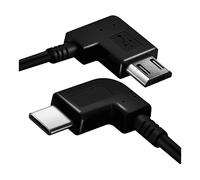 Cavo USB tipo C a micro-USB Carica e Sincronizzazione Angolato 30cm Nero