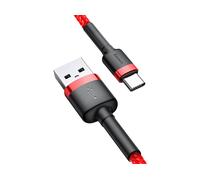 Baseus Cavo Cafule USB-A a USB-C QC 3.0 3A 0,5 m Rosso/Nero