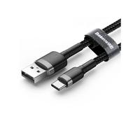 Cavo USB Type C - BASEUS - Ricarica veloce - Compatibile con Xiaomi Redmi K20 Pro - Grigio e nero - Nylon intrecciato