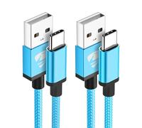 Cavo USB Type-C, Cavo USB C Cavetto Cellulare 3A Ricarica Rapida [1M+2M 2Pezzi] Nylon USB A a USB C Cavo Tipo C Filo Caricatore per iPhone 16 15,Samsung Galaxy S24,Xiaomi,Huawei,iPad,OnePlus