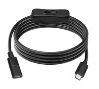 Cavo USB Type-C da 1 m, 10 Gbps, cavo di prolunga USB C maschio a femmina con interruttore, supporto di ricarica video/dati/PD per telefoni cellulari, tablet e computer