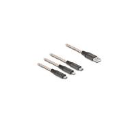 CAVO USB TYPE C DELOCK Cavo di ricarica USB RGB 3 in 1 da Type-A a Lightning / Micro USB / USB Type-C1,20 m