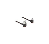 CAVO USB TYPE C DELOCK Cavo EASY-USB 2.0 Tipo-A maschio per USB Type-C maschio nero con angolazione alto / basso da 0,2 m