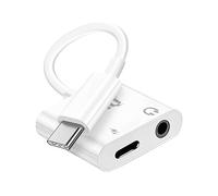 LinQ Adattatore di ricarica USB-C Power Delivery e audio jack 3,5mm, Bianco