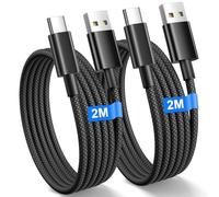 Cavo USB Type-C Ricarica Rapida 2M 2Pezzi, Cavetto USB Cellulare C per Sam-sung S25/S24/S23/S22/S21/A35/A34 A56/55, Phone 16/15 Pro Max,Google Pixel, Cavo Ricarica Rapida TypeC Filo Caricatore Phone
