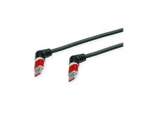 ROLINE Cavo USB 2.0, tipo C, ST/ST, rotazione a 360°, 60 W, cavo a spirale, nero/rosso, 1,5 m
