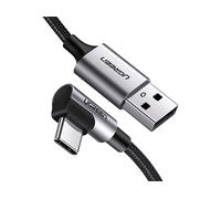 UGREEN Cavo USB Type-C 90 Gradi 3A QC3.0 480Mbps Ricarica Rapida (1M) | USB A, Type C, USB2.0, Compatible con iPhone 18 Pro Max 17 16 15 Galaxy S26 S25 S24 Plus Ultra A16 A56 Pixel 10 9 iPad Air