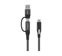Vivolink PROUSBCMM1.5ADP cavo USB USB 3.2 Gen 2 [3.1 Gen 2] 1,5 m USB C Nero (USB-C Cable two in one 1,5m - Black - Warranty: 2 NEW