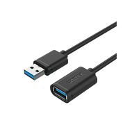 UNITEK Cavo USB 3.0 A maschio a USB A femmina/cavo di estensione / 1,5 metri, nero/estensione per stampante, tastiera, lettore di schede ecc.