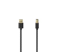 Cavo USB, USB 2.0, oro, tessuto, 1,50 m
