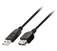 Cavo USB | USB 2.0 | USB-A Maschio | USB-A Femmina | 480 Mbps | Placcato Nickel | 3.00 m | Tondo | PVC | Nero | Label