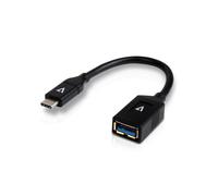 Cavo USB V7 CBPU3C-01M USB-C maschio USB-A femmina 0,1 m nero