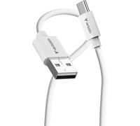 Set di 2 cavi Verbatim Essentials Sync & Charge USB-A a USB-C 18W M/M 1m (Nero/Bianco)