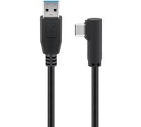 Cavo USB3.2 USB-C™ M 90° a USB tipo A M 1m Nero