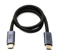 Cavo USB4 50 Cm Tipo C Maschio A Maschio 20 Gbit/s USB 4.0 Intrecciato Nero