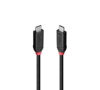 Lindy 37001 Cavo USB4 Tipo C Black Line, 40Gbps, PD 240W, 1m