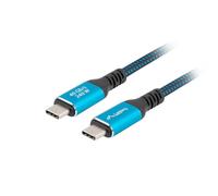Cavo USB4 Lanberg CA-CMCM-45CU-0010-BK 1m 40 Gbit/s Nero Blu Cavo USB4 Lanberg CA-CMCM-45CU-0010-BK 1m 40 Gbit/s Nero Blu