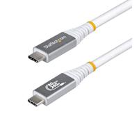 StarTech.com Cavo USB4 da 1m, Cavo USB-C Certificato USB-IF, 80Gbps, PD240W, 8K120Hz / 4K240Hz DP2.1 DP80, Cavetto Tipo-C Compatibile Thunderbolt 4; Bianco
