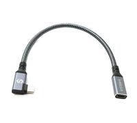 SYSTEM-S USB4 USB 20 cm cavo tipo C maschio a femmina angolo intrecciato 40