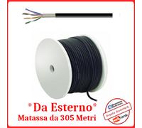Cavo UTP CAT 5e ESTERNO di Rete Ethernet 305 metri UV Doppia Guaina rj45 lan mbs