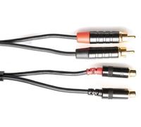 GEWA Twinkabel Pro Line, 6 m, nero, REAN maschio, 2x Cinch maschio - 2x Cinch femmina (prolunga), 190797