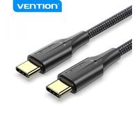 Cavo Vention da USB-C maschio a USB-C maschio 3A 60W LED - 2m - Cotone intrecciato nero NEW