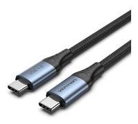 Vention Cable Cavo USB-C TAVHF USB 4.0 USB-C maschio a USB-C maschio 5A 1 m Grigio cotone intrecciato