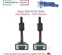 Goobay 93369 Cavo per Monitor SVGA Full HD, Dorato, 3m Lunghezza del Cavo
