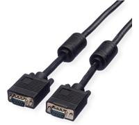 Cavo VGA Roline con ferriti HDB15 DDC maschio/maschio di alta qualità 2 m Nero