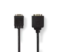 Cavo VGA - VGA (M) - 2x VGA Femmina - Placcato oro - Risoluzione massima: 1280x768-0.20 m - Tondo - ABS - Nero - Polybag