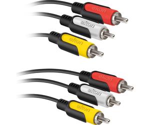 Cavo video 3 RCA maschio a 3 RCA maschio, lunghezza cavo 3 metri