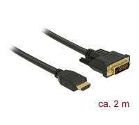 DELOCK 85654 - HDMI to DVI 24+1 cable bidirectional 2 m