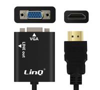 Cavo Video e Audio HDMI Maschio a VGA Femmina e Cavo Jack 3.5 mm LinQ Nero