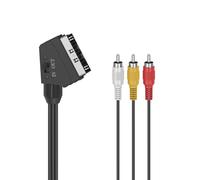 Cavo video, spina peritale maschio - 3 f. RCA maschio (video/stereo), 1,5 m