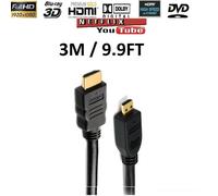 Cavo Visivo Micro HDMI A HDMI 3M Gold Tip Per Kindle Fire HD 1, 1.5, 2, 3, 5M