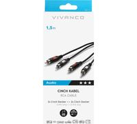 Cavo Vivanco RCA stereo, M-M, 1,5m, nero