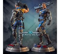 Cavo (X-Men), Figurina In Stampa 3D In Resina 18Cm (Non Pitturato)
