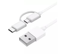 XIAOMI MI 2-IN-1 USB CABLE MICRO USB TO TYPE C 100cm WHITE