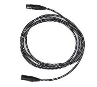 Cavo XLR 10 Piedi HiFi Collegamento Audio Stereo Cavo per Microfono Guaina in Nylon Cavo Microfonico con Fibbia in Metallo per Basso Elettrico per Chitarra (BLACK)