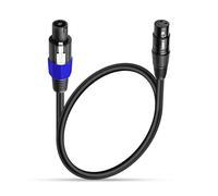 Cavo XLR a speakon, 3 pin, spina XLR a speakon, audio con microfono Twist Lock, prolunga 0,5 m/1,6 m