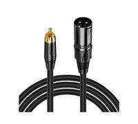 Cavo XLR Maschio A RCA Maschio, Cavo Connettore Placcato Oro, Adattatore Cavo Audio Microfono XLR Schermato Coassiale 16,4 Piedi