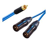 Cavo XLR Maschio Dual Neutrik Con Splitter Duplicatore RCA Phono In 2