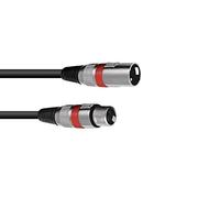 Omnitronic cavo XLR poli 0,5 m NERO/ROSSO